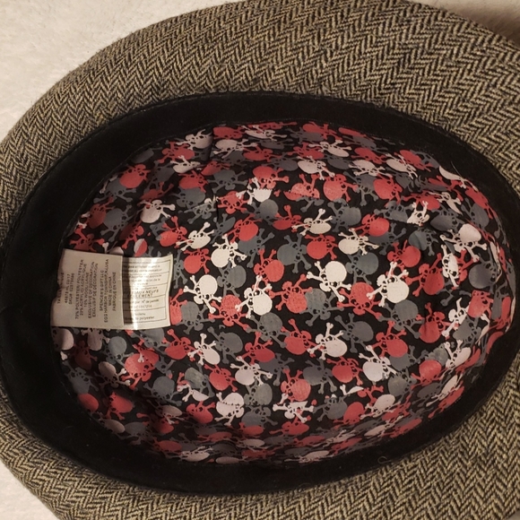 Grey chevron print fidora hat - Picture 3 of 4